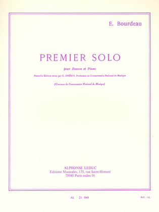 Book cover for Premier Solo (bassoon And Piano)