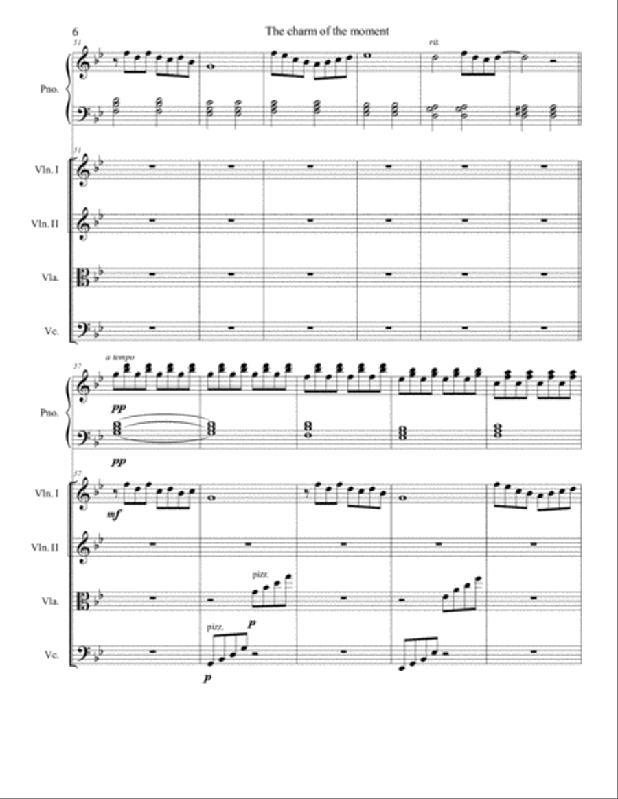 The charm of the moment The charm of the moment Piano Quintet scores gallery preview page 6