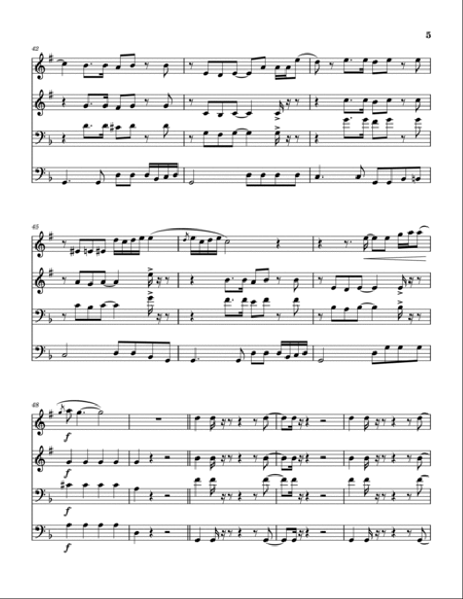 People Gotta Move Brass Quartet scores gallery preview page 6