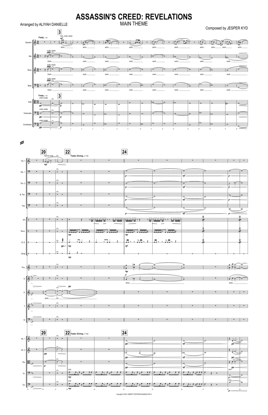 Assassin's Creed Revelations Full Orchestra scores gallery preview page 1
