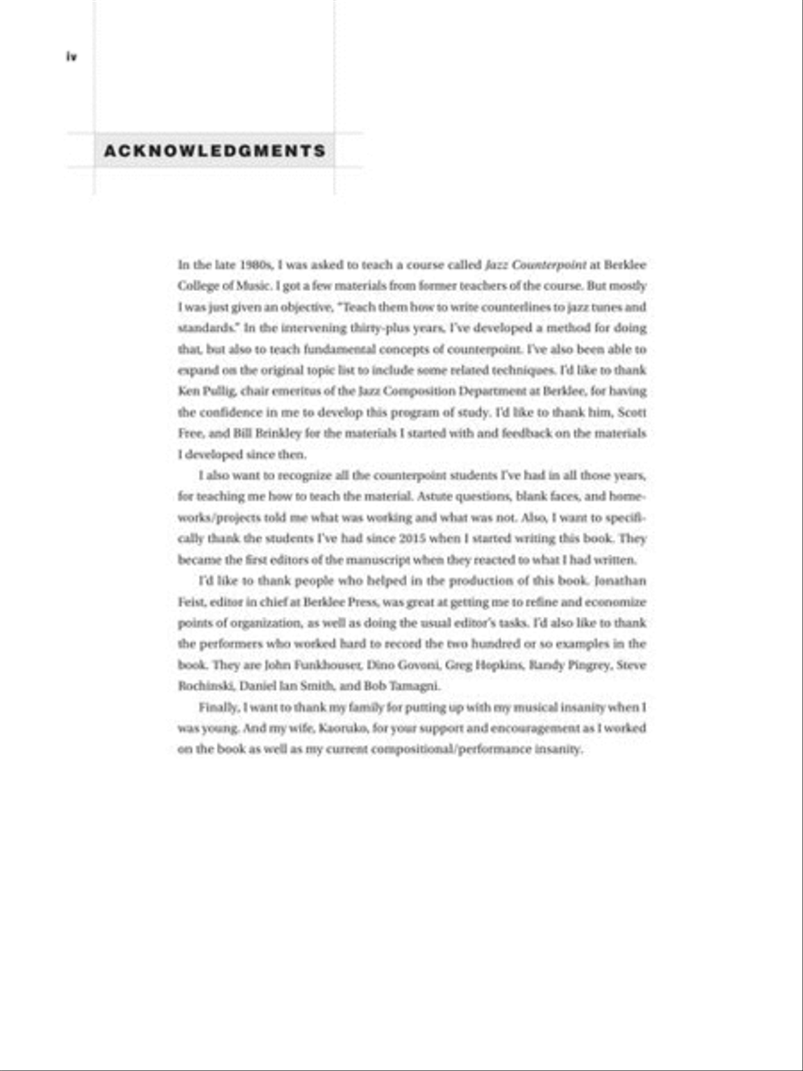 Counterpoint in Jazz Arranging Collection / Songbook scores gallery preview page 4