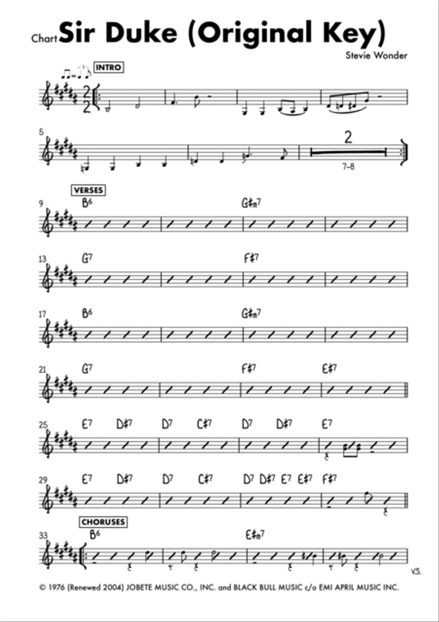 Sir Duke Tenor Saxophone scores gallery preview page 3