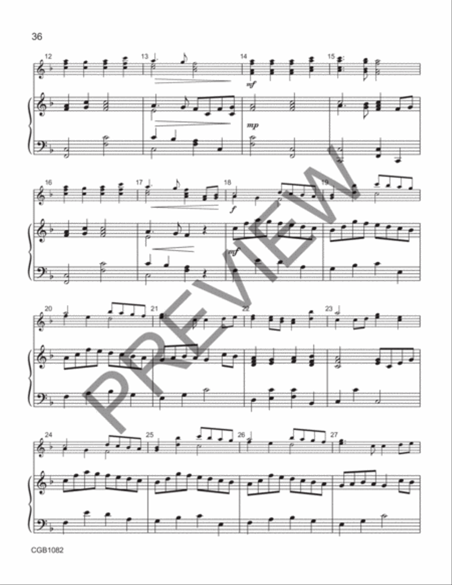 Glory in the Highest Glory in the Highest Handbell Choir scores gallery preview page 11