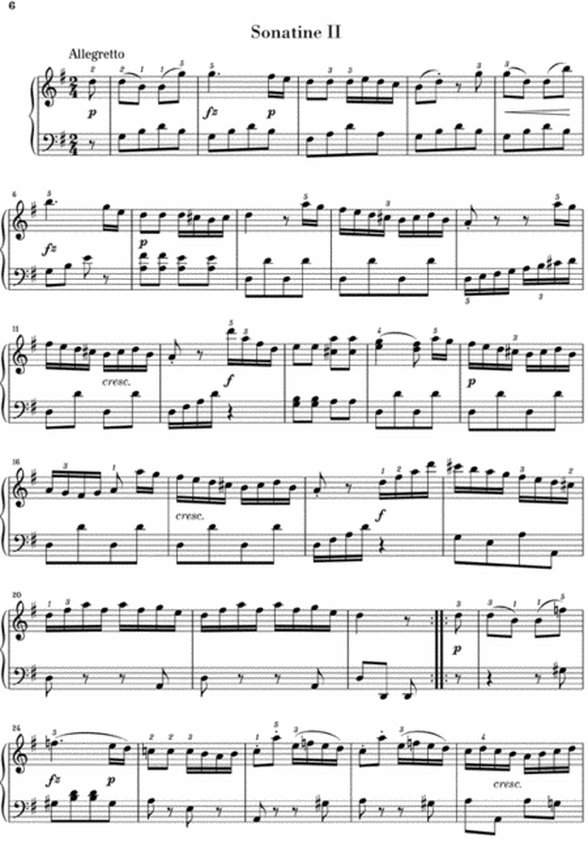 6 Sonatinas, Op. 36