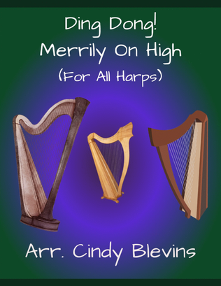 Book cover for Ding Dong! Merrily on High, for Lap Harp Solo