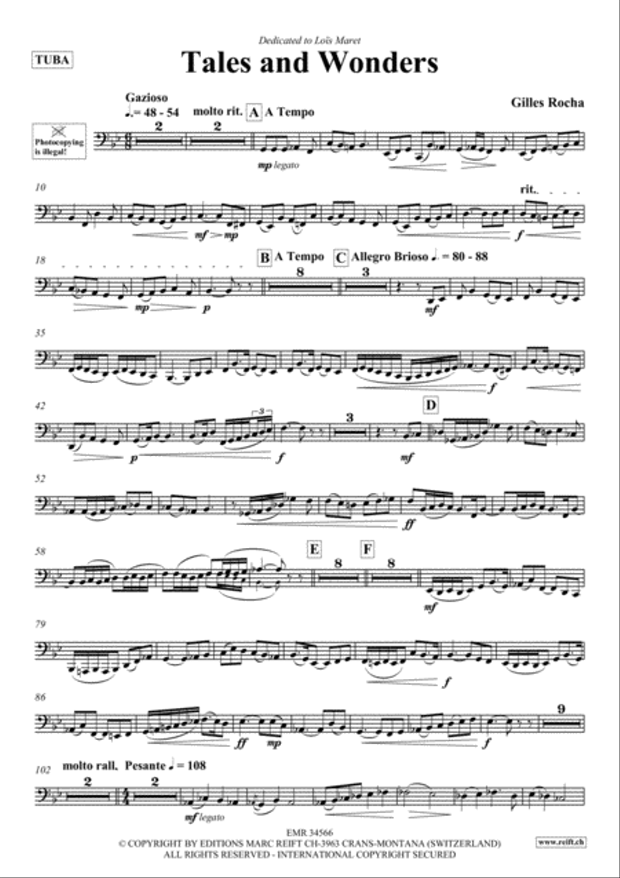 Tales and Wonders Tuba scores gallery preview page 2