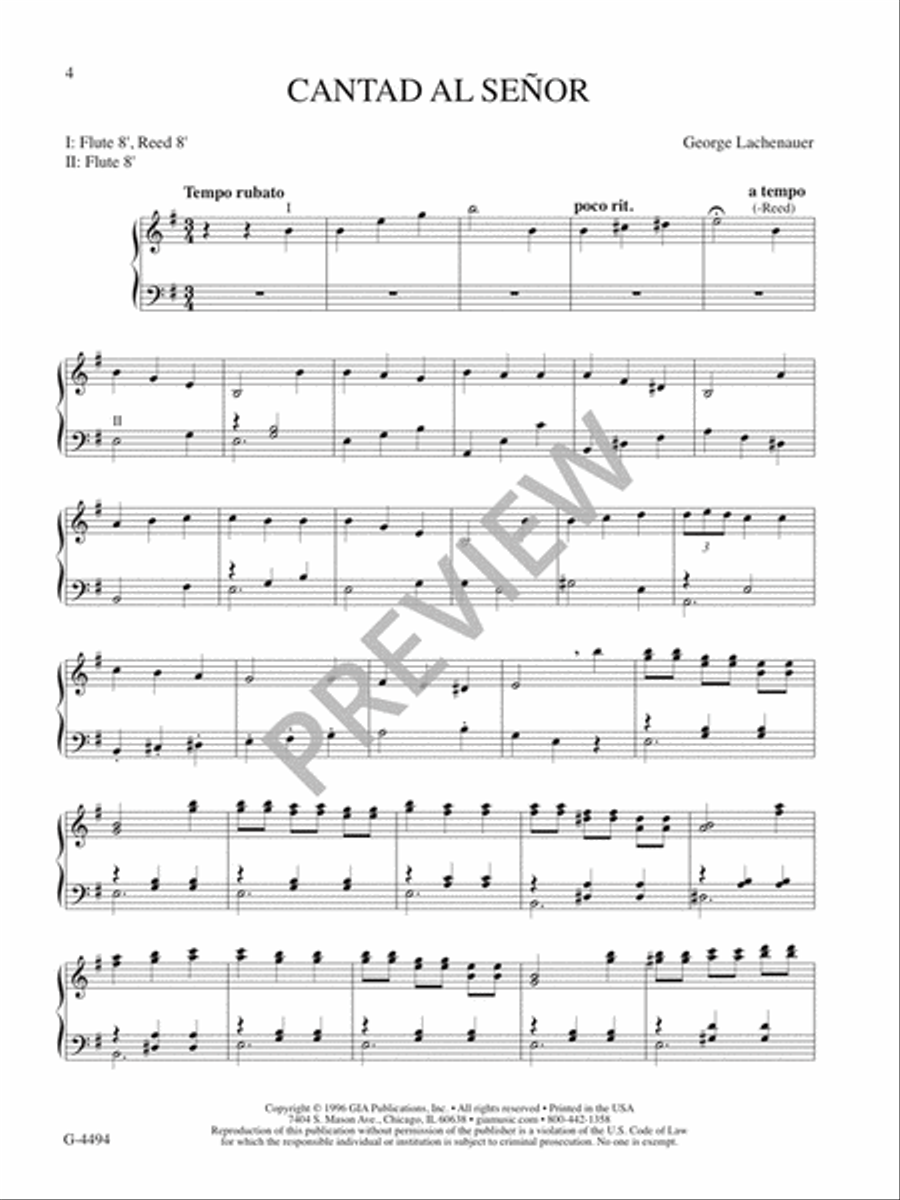 Three Hispanic Carols for Organ Organ Solo scores gallery preview page 6