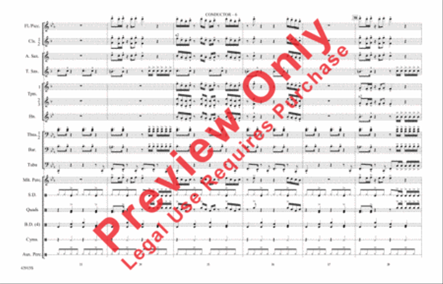 Uptown Funk Marching Band scores gallery preview page 7
