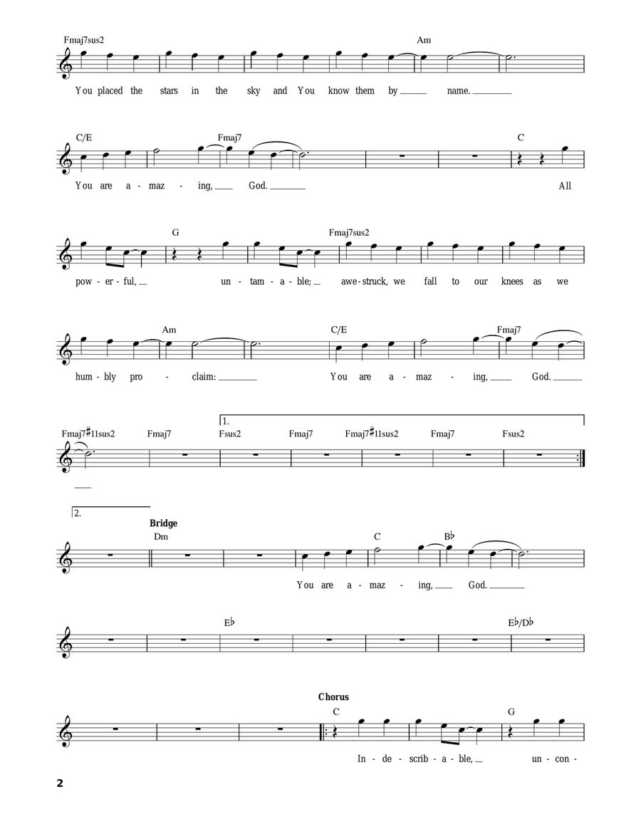 Indescribable Acoustic Guitar scores gallery preview page 2
