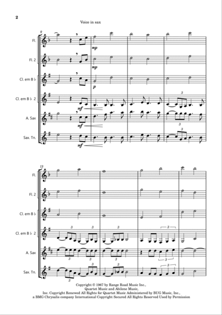 What A Wonderful World Clarinet scores gallery preview page 2