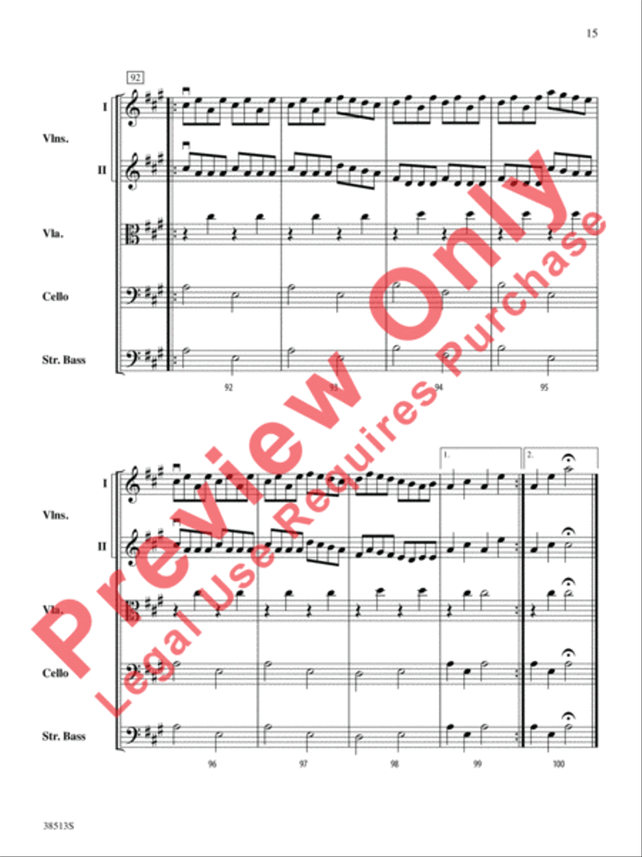 American Fiddle Triptych String Orchestra scores gallery preview page 16
