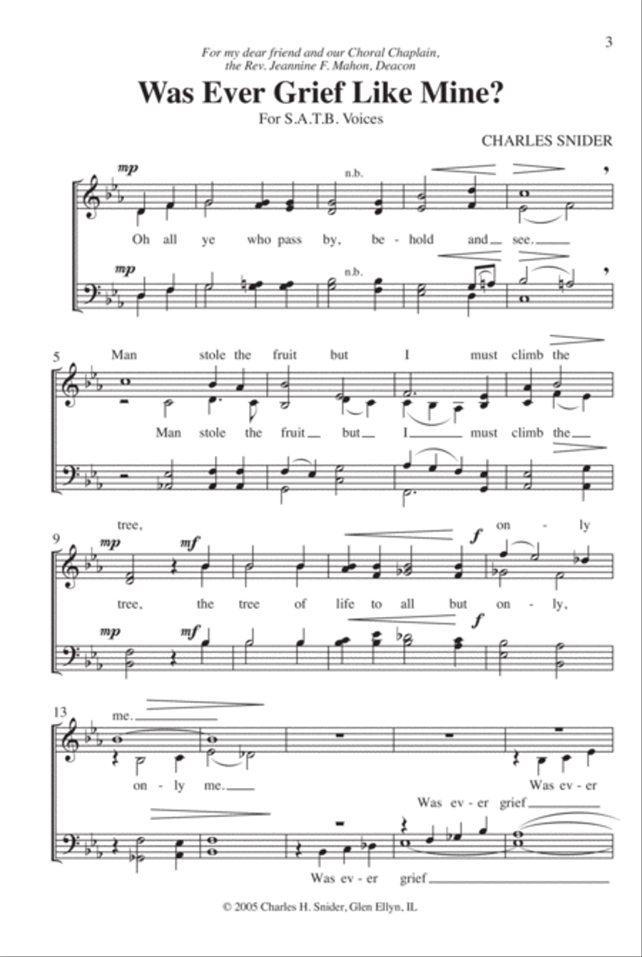 Was Ever Grief Like Mine? 4-Part scores gallery preview page 7