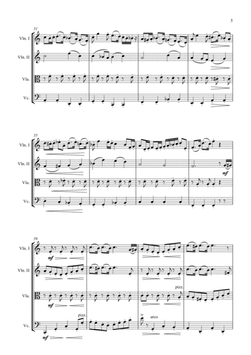 Dambusters March. Theme from the film, by Eric Coates - arranged for string quartet by Greg Eaton. Perfect for gigging quartets. Score and parts. image number null