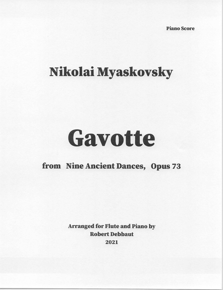 "Gavotte" by Nikolai Myaskovsky for Flute and Piano