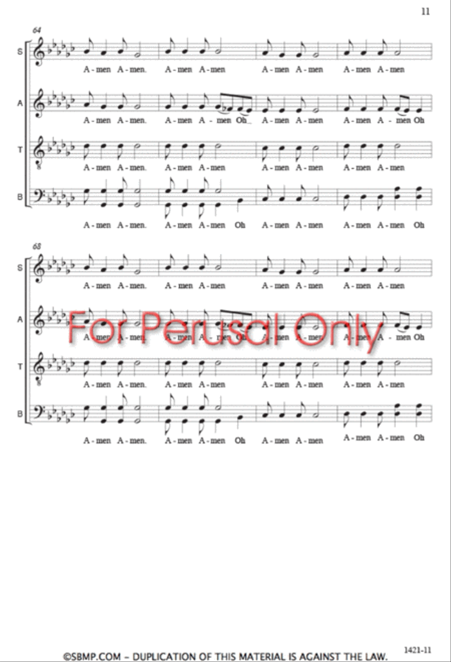 Mangisondele Nkosi Yam - SATB Octavo 4-Part scores gallery preview page 10