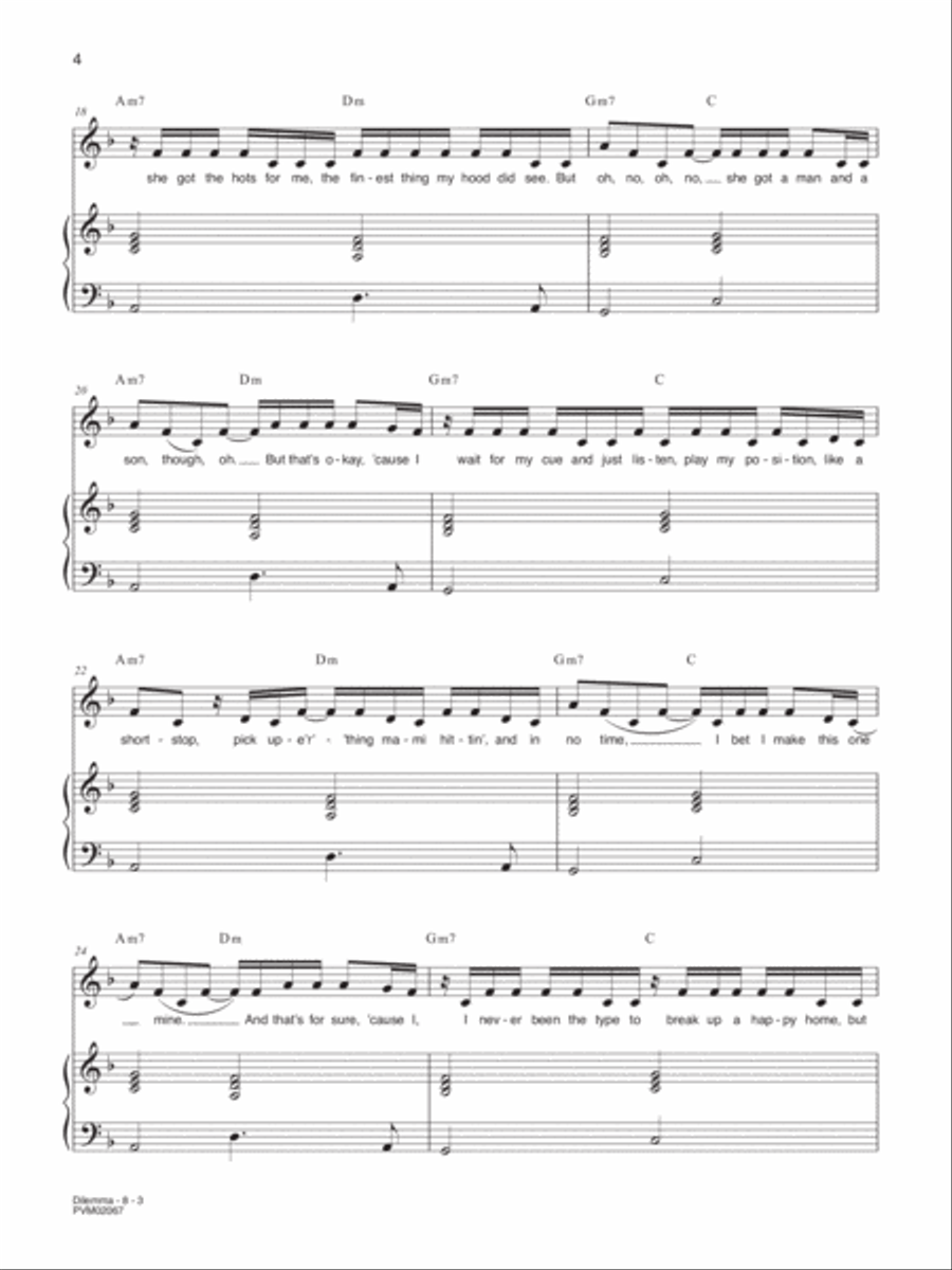 Dilemma Piano, Vocal, Guitar scores gallery preview page 3