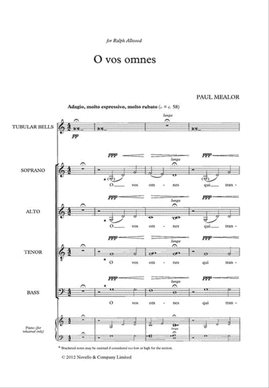 O Vos Omnes 4-Part scores gallery preview page 2