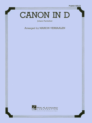 Book cover for Canon in D – Piano or Organ Solo