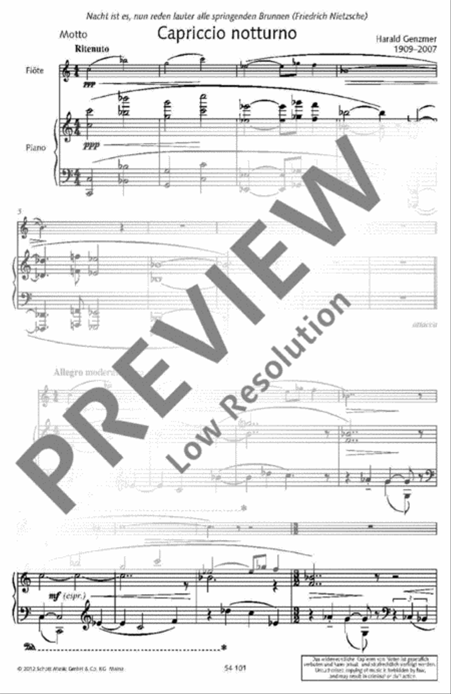Capriccio notturno Flute scores gallery preview page 4