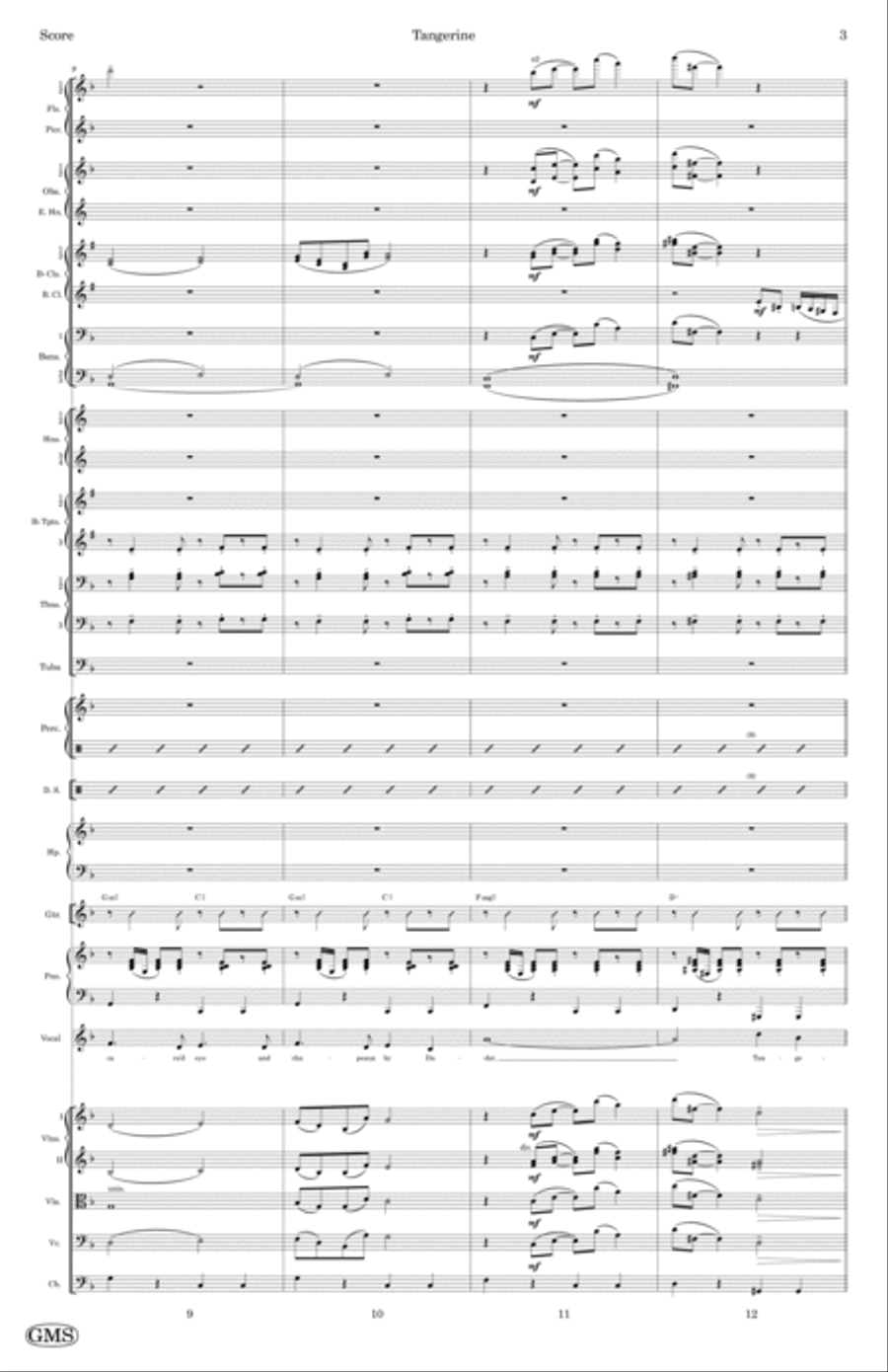 Tangerine Tangerine Full Orchestra scores gallery preview page 3