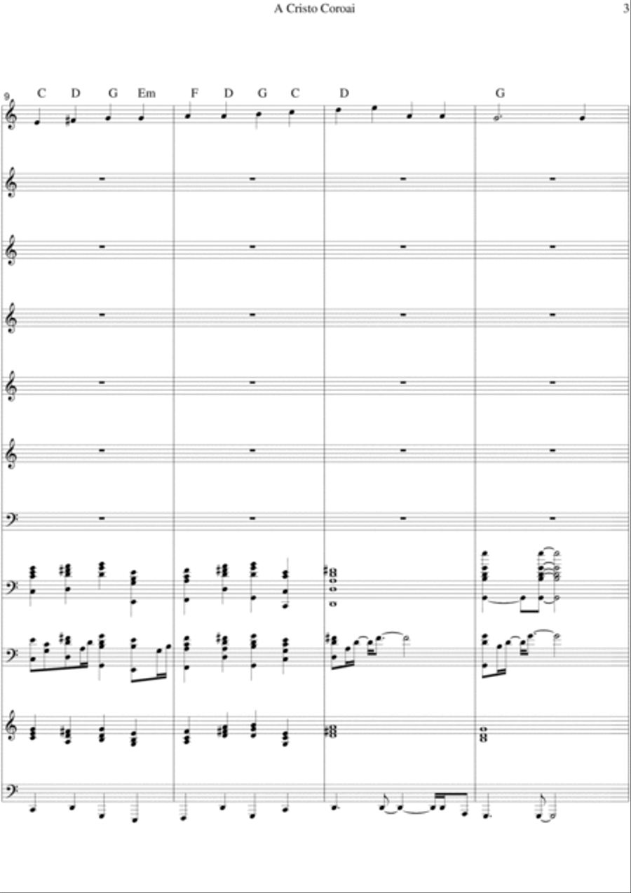 A Cristo Coroai - Score Only Concert Band scores gallery preview page 3