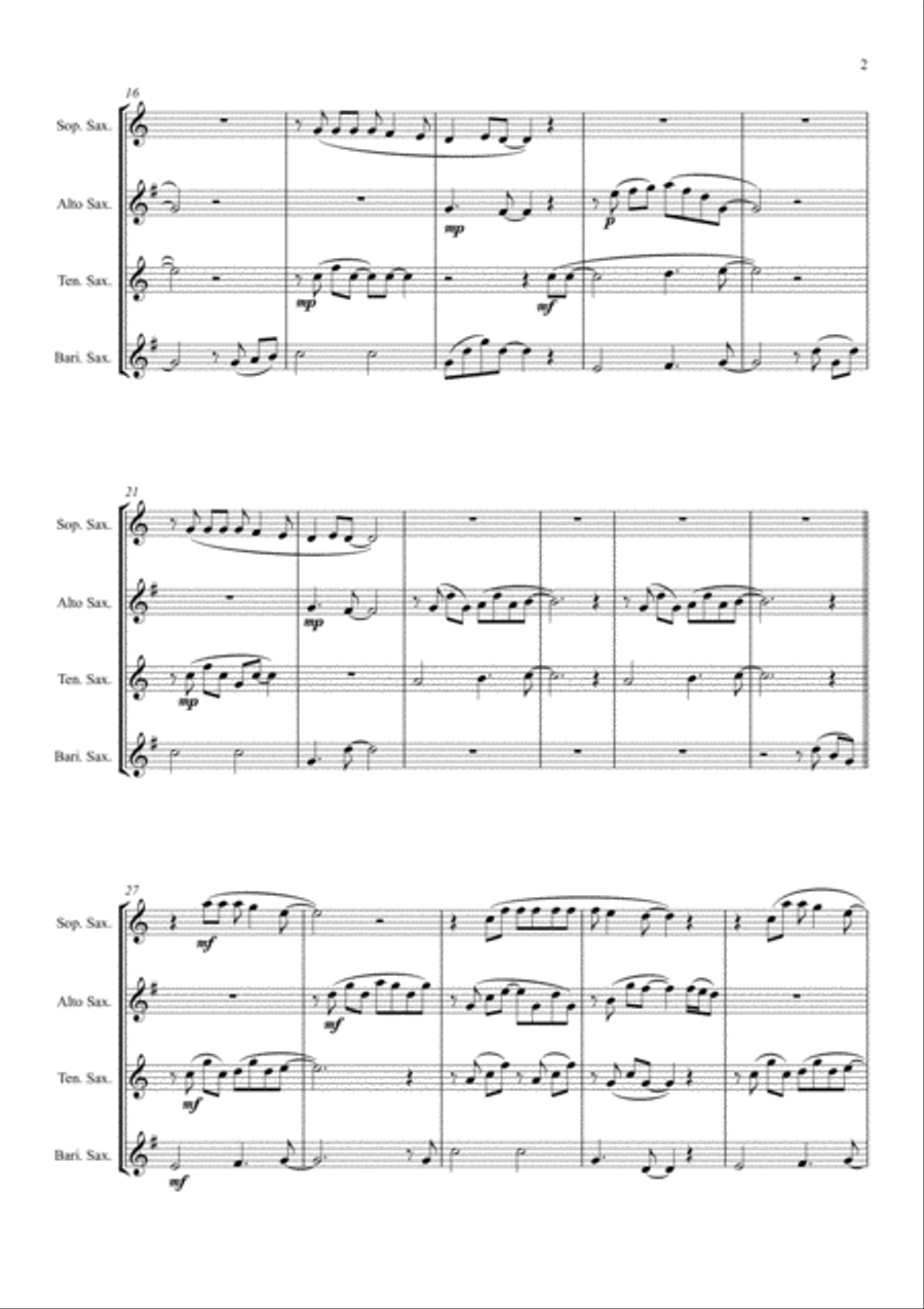 Shallow Saxophone Quartet scores gallery preview page 3