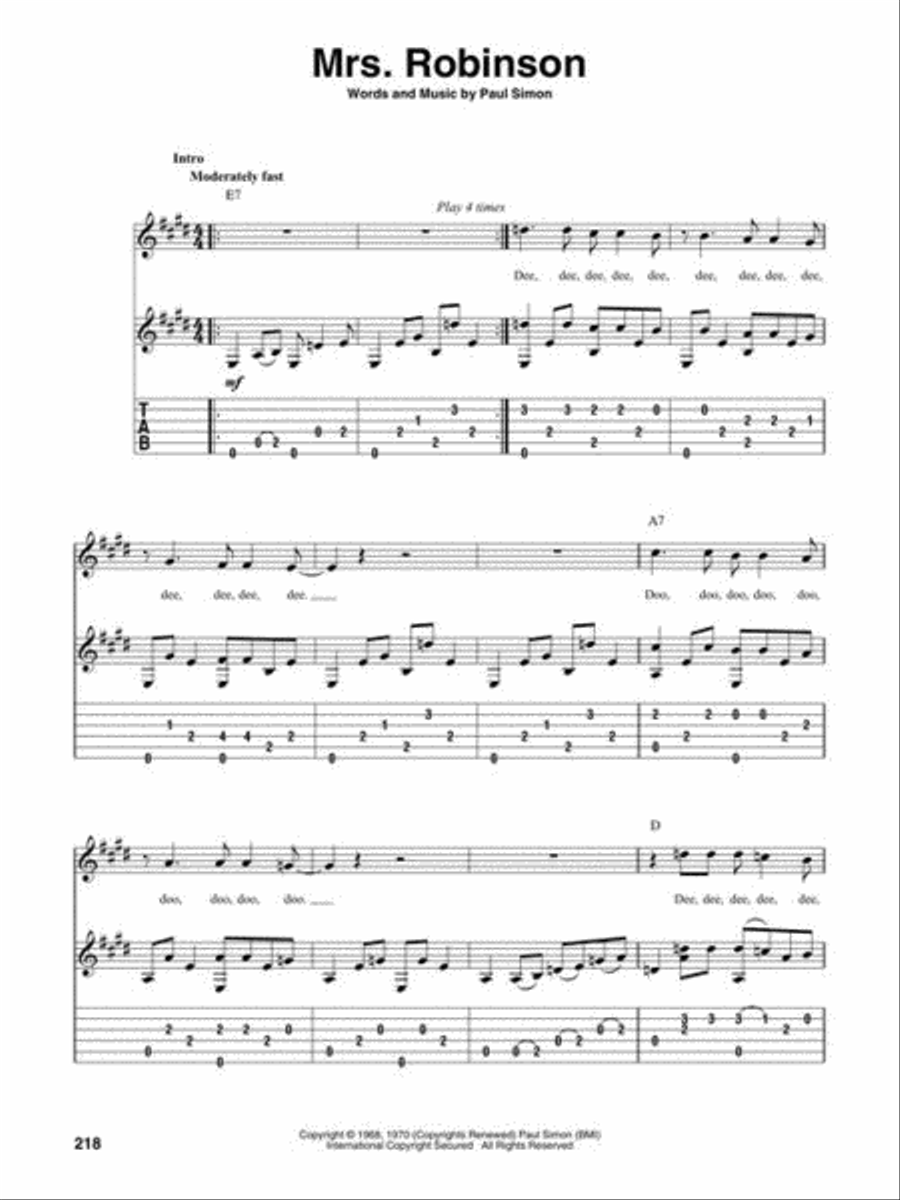 100 Most Popular Songs for Fingerpicking Guitar Electric Guitar scores gallery preview page 7