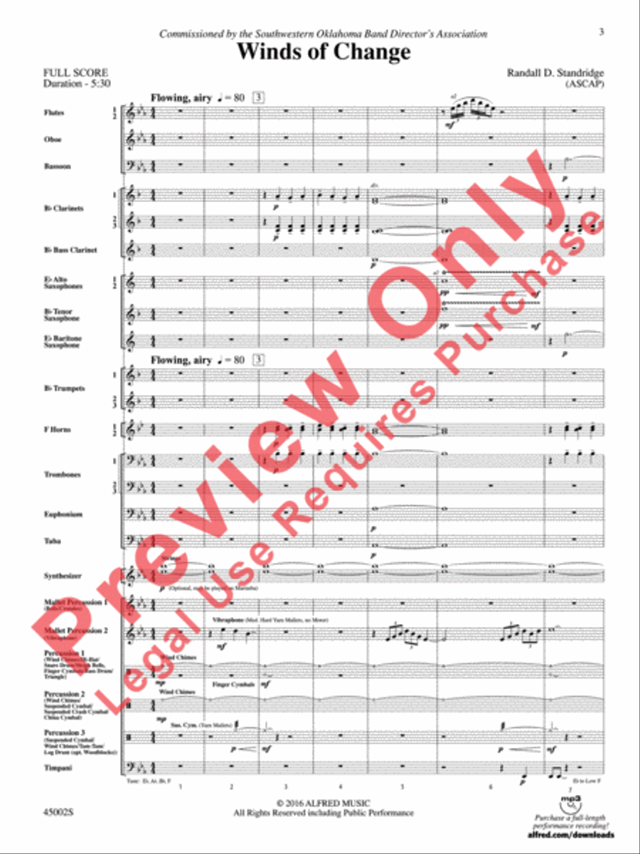Winds of Change Concert Band scores gallery preview page 4