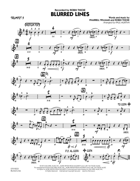 Blurred Lines - Trumpet 3