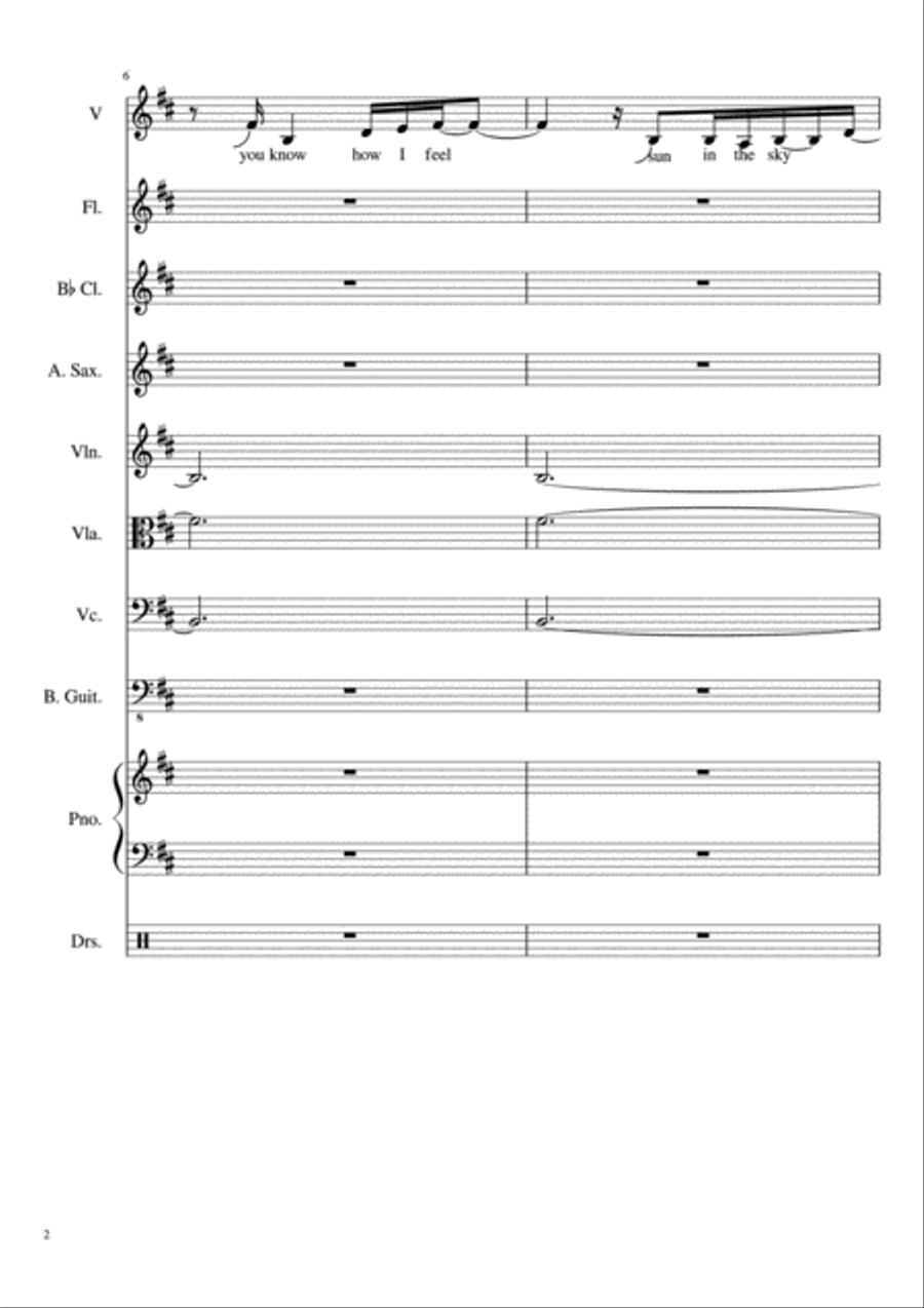 Feeling Good Piano, Vocal, Guitar scores gallery preview page 2