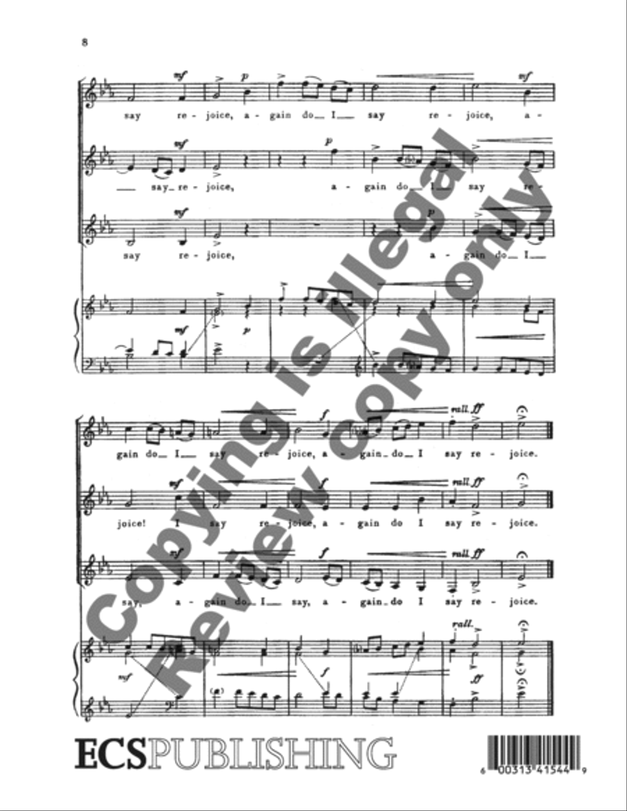 Rejoice In The Lord SSA scores gallery preview page 6