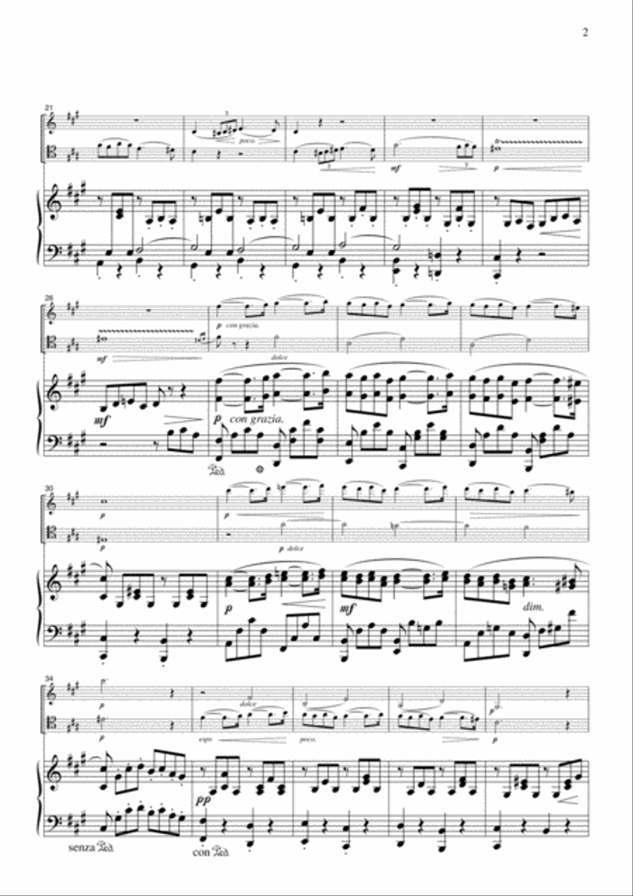 Faure Pavane, for piano trio, PF001 Piano Trio scores gallery preview page 2