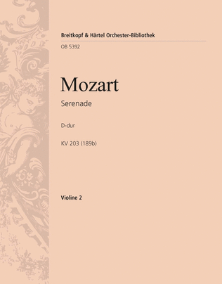 Serenade in D major K. 203 (189B)