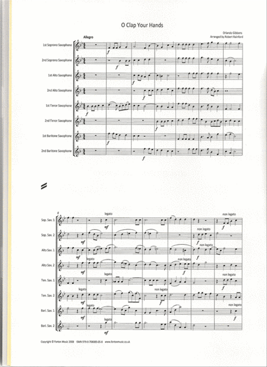 O Clap Your Hands Chamber Music scores gallery preview page 2