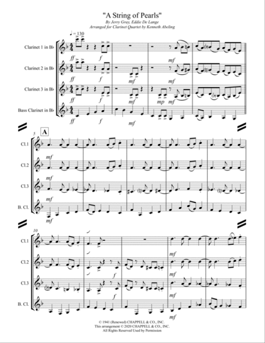 A String Of Pearls Woodwind Ensemble scores gallery preview page 2