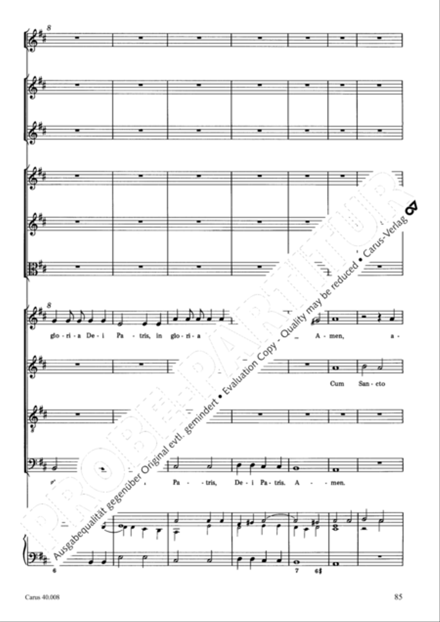 Introduzione e Gloria 4-Part scores gallery preview page 86