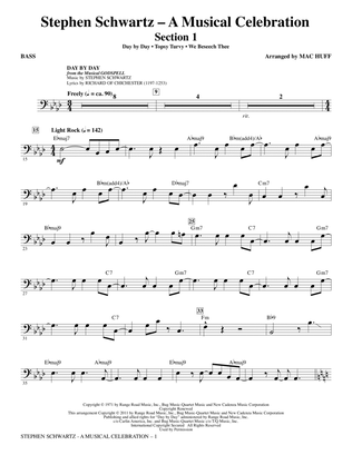 Book cover for Stephen Schwartz: A Musical Celebration (Medley) - Bass