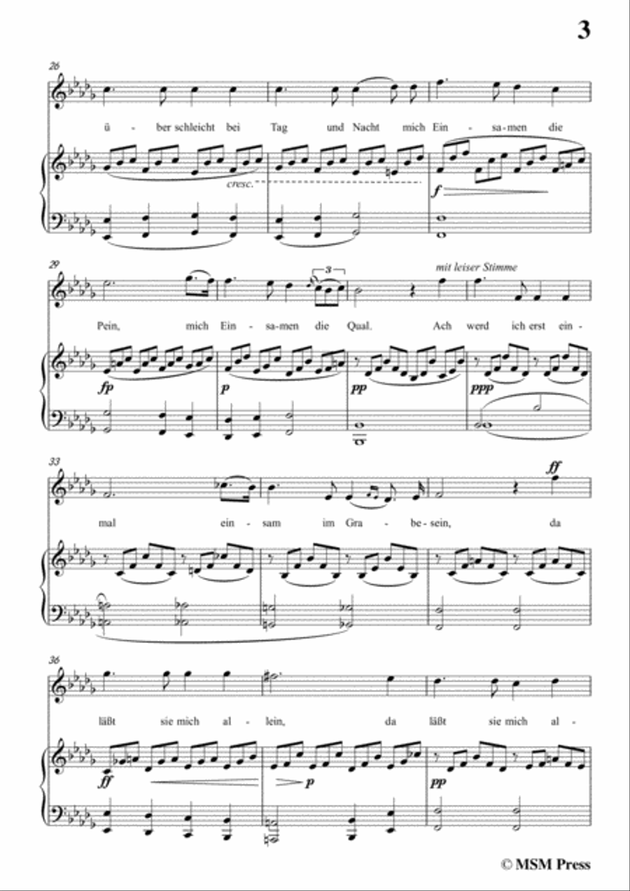 Schubert-Gesänge des Harfners,Op.12 No.1,in b flat minor,for Voice&Piano Voice scores gallery preview page 5
