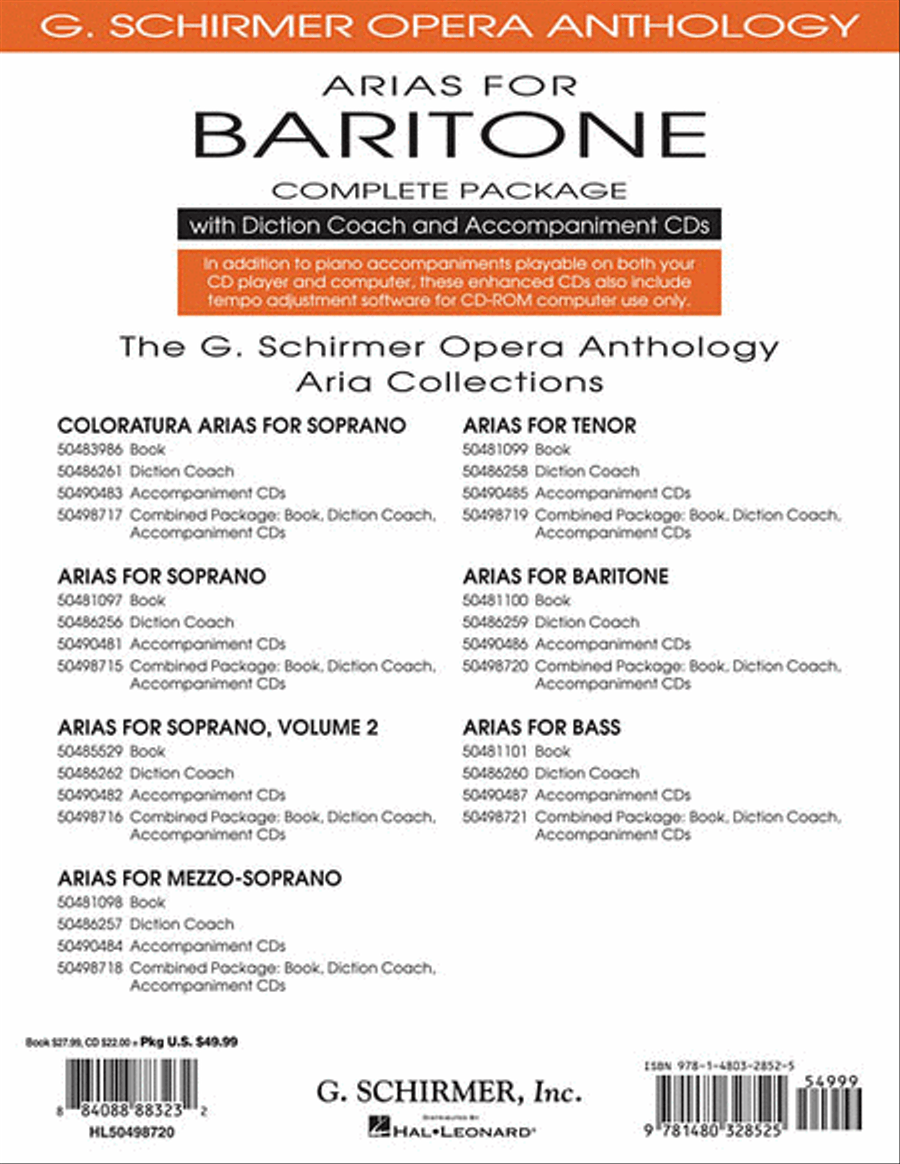 Arias for Baritone – Complete Package Baritone Horn scores gallery preview page 2