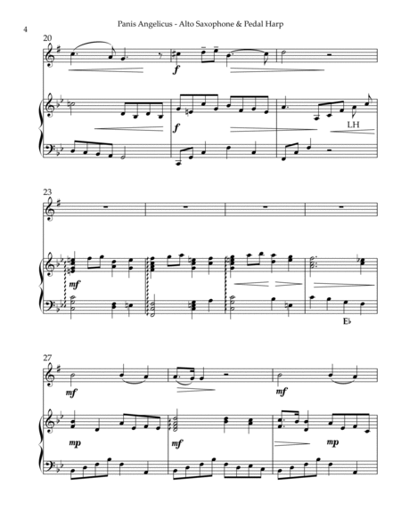 Panis Angelicus, Duet for Eb Alto Saxophone & Pedal Harp image number null