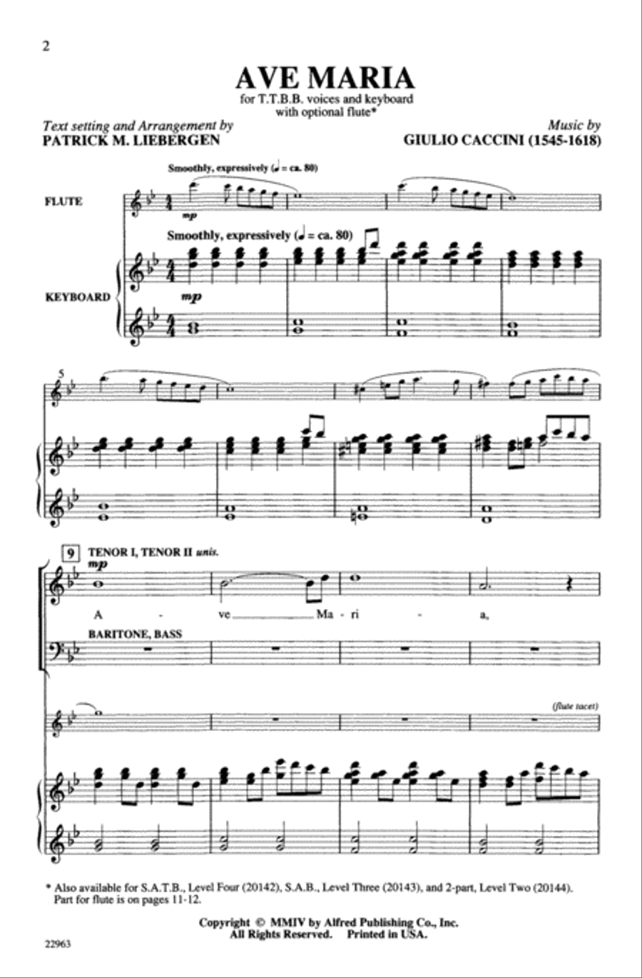 Ave Maria Choir scores gallery preview page 1