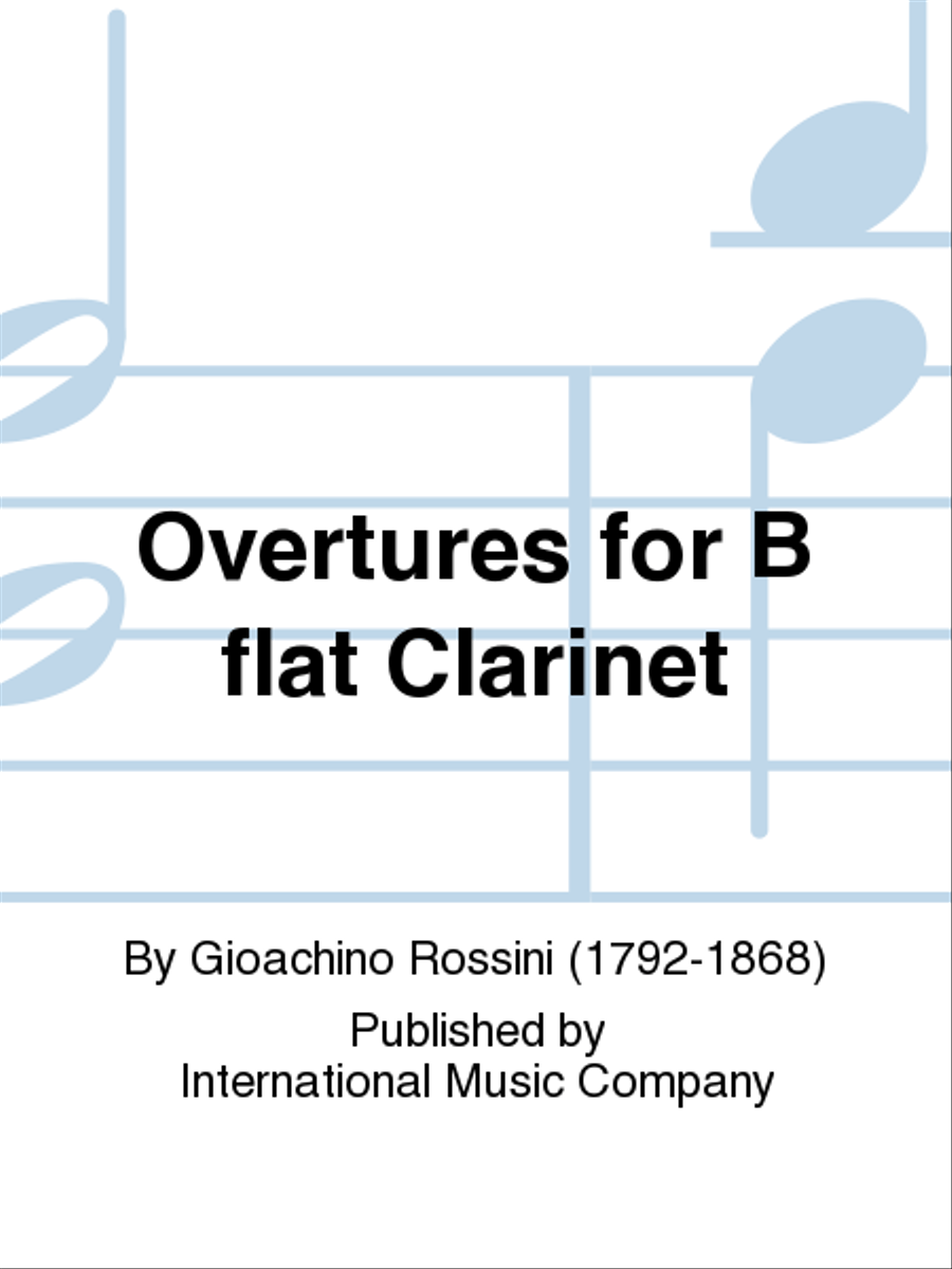 Overtures For B Flat Clarinet B-Flat Clarinet scores gallery preview page 1