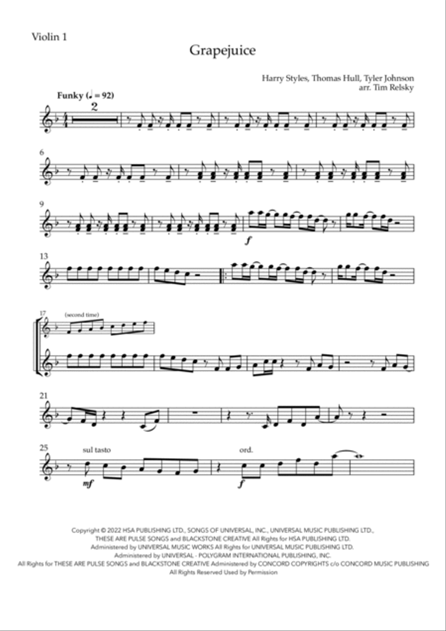 Grapejuice Grapejuice String Quartet scores gallery preview page 6