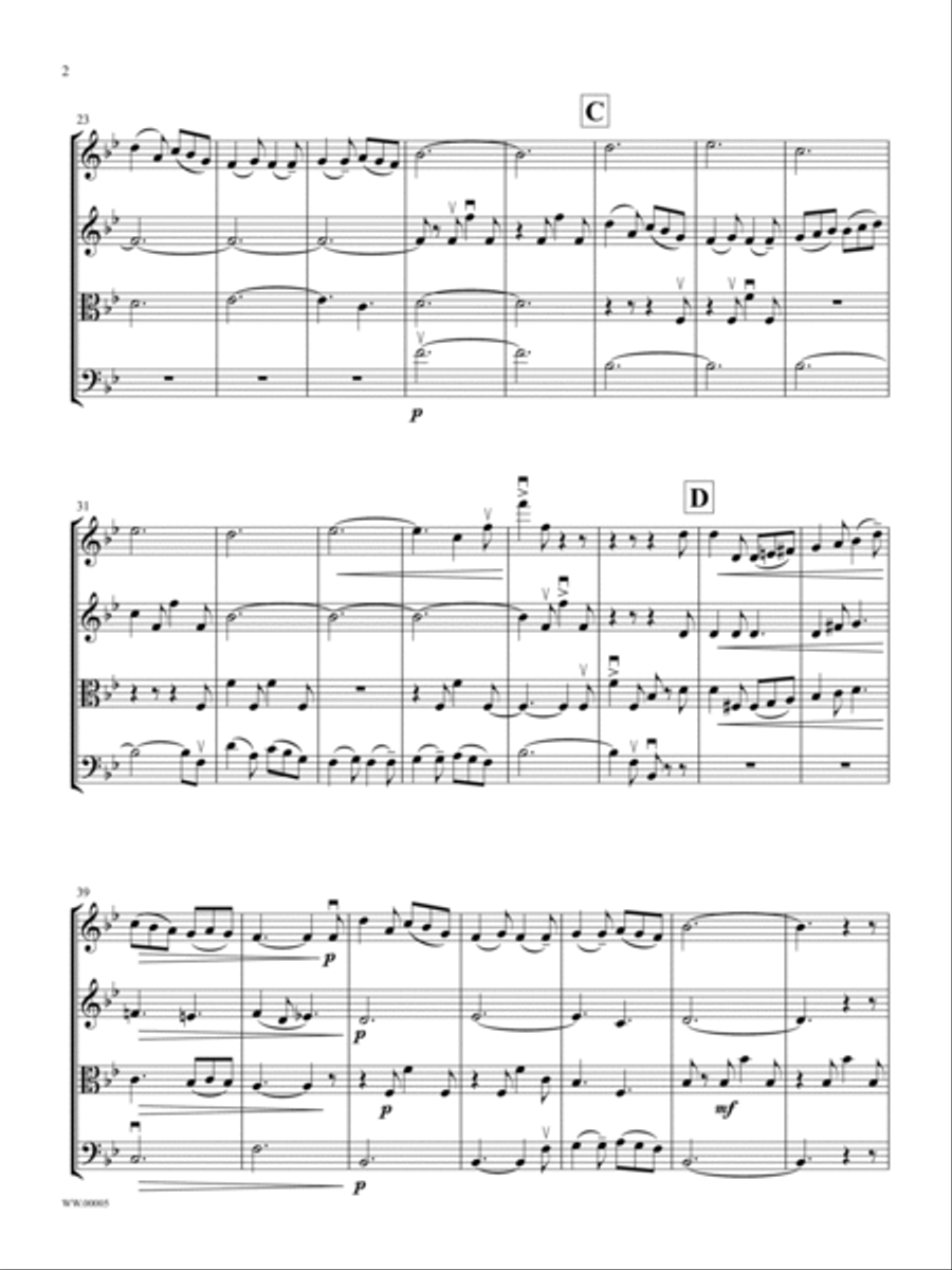 It Came Upon a Midnight Clear String Quartet scores gallery preview page 2