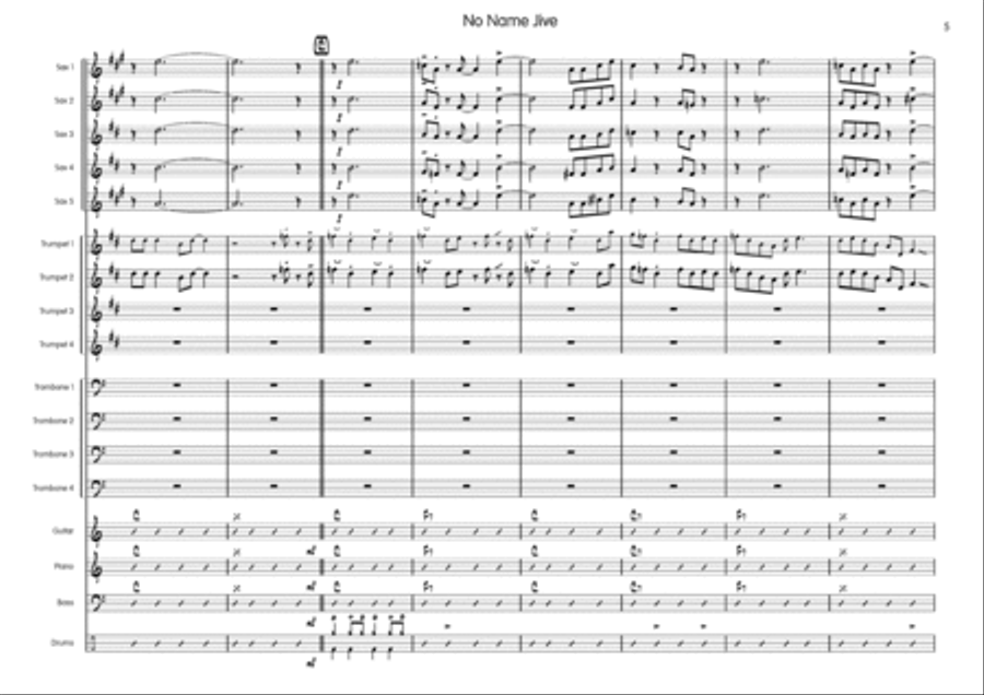 No Name Jive Big Band scores gallery preview page 6