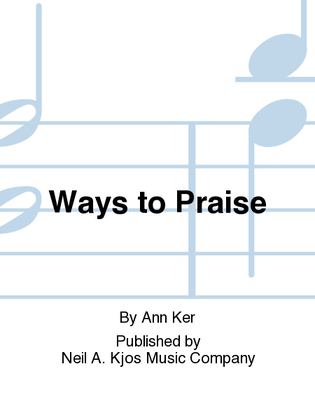 Book cover for Ways to Praise