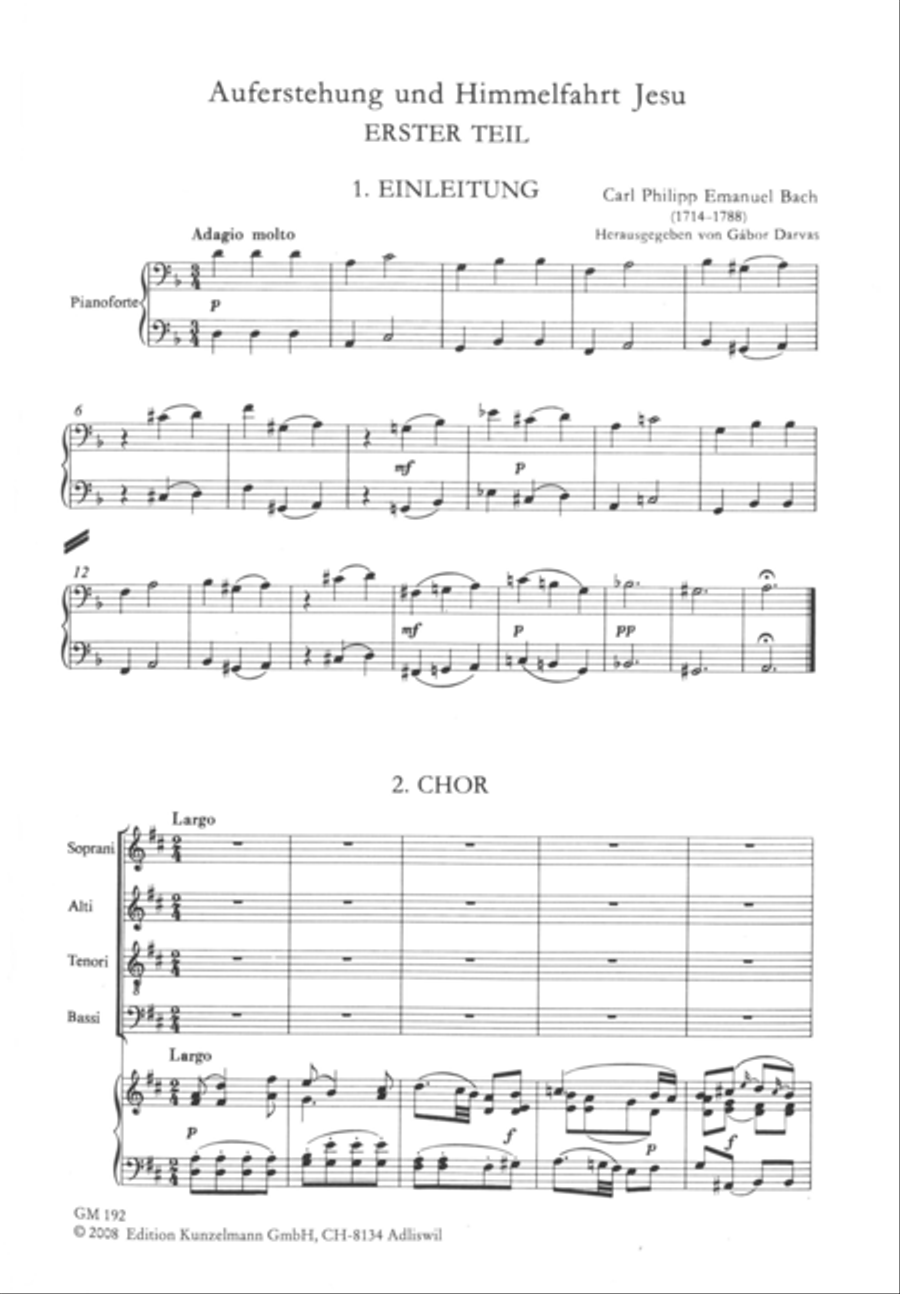 Auferstehung und Himmelfahrt Jesu (Resurrection and ascension of Jesus) Mixed Choir scores gallery preview page 2