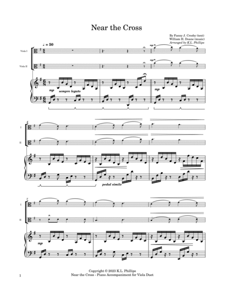 Near the Cross - Viola Duet with Piano Accompaniment image number null