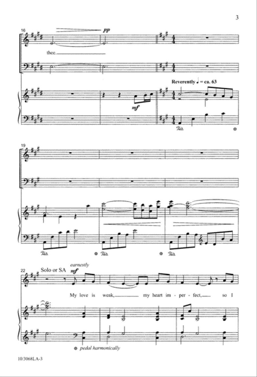 A Prayer of Need A Prayer of Need 4-Part scores gallery preview page 3