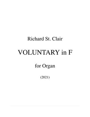 VOLUNTARY in F for Organ
